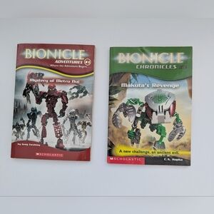 Set of 2 Bionicle Paperback Books: Mystery of Metru Nui & Makuta's Revenge